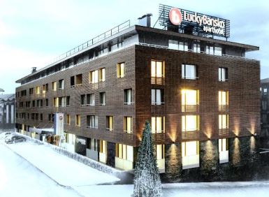 Winter facade in snow | Lucky Bansko SPA & Relax