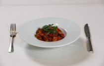 Roasted ratatouille with pesto* sauce