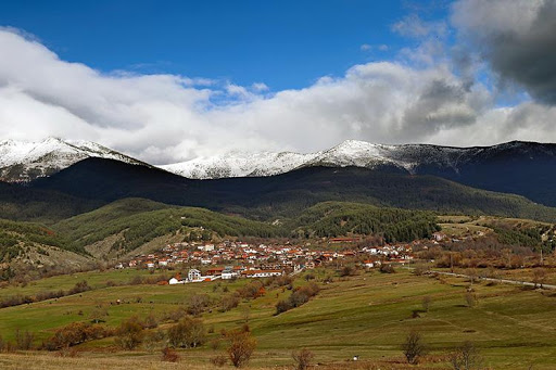 Village of Dobarsko at the foot of the Rila Mountain