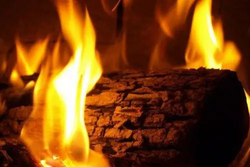 Picture of a Yule-log in the fireplace | Lucky Bansko SPA & Relax