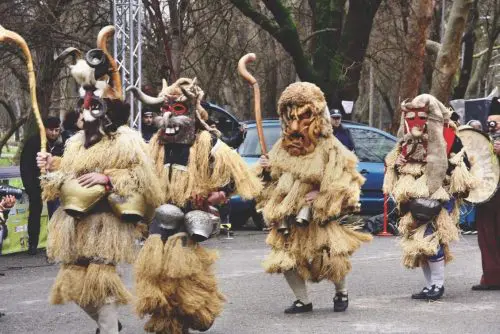 Kukeri masked in suits | Lucky Bansko SPA & Relax