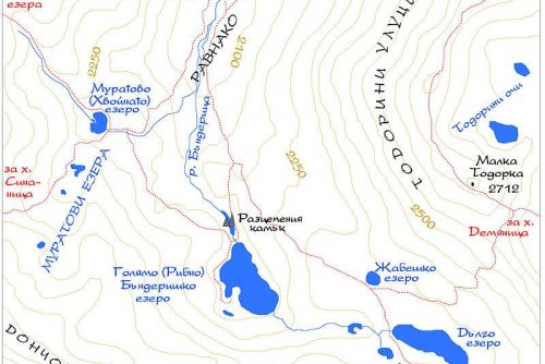 Карта на Въндеришките езера | Lucky Bansko SPA & Relax