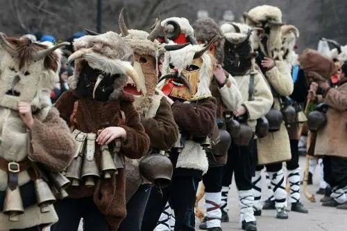 Kukeri masked in suits | Lucky Bansko SPA & Relax