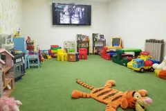 Kids corner with TV