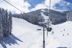 Ski slope in the Pirin mountain